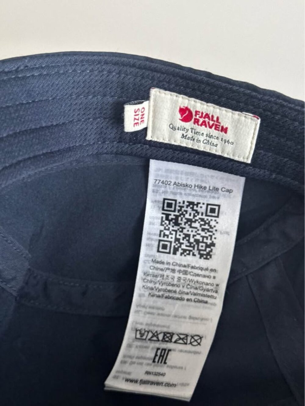 Fjallraven Abisko Hike Lite Cap Navy Blue One Size Like New Hat - Picture 6 of 6